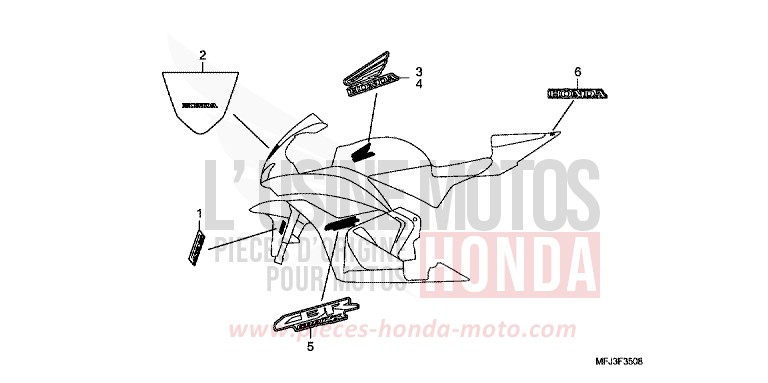 MARKE (9) von CBR600RR ABS GRAPHITE BLACK (NHB01KA) von 2010